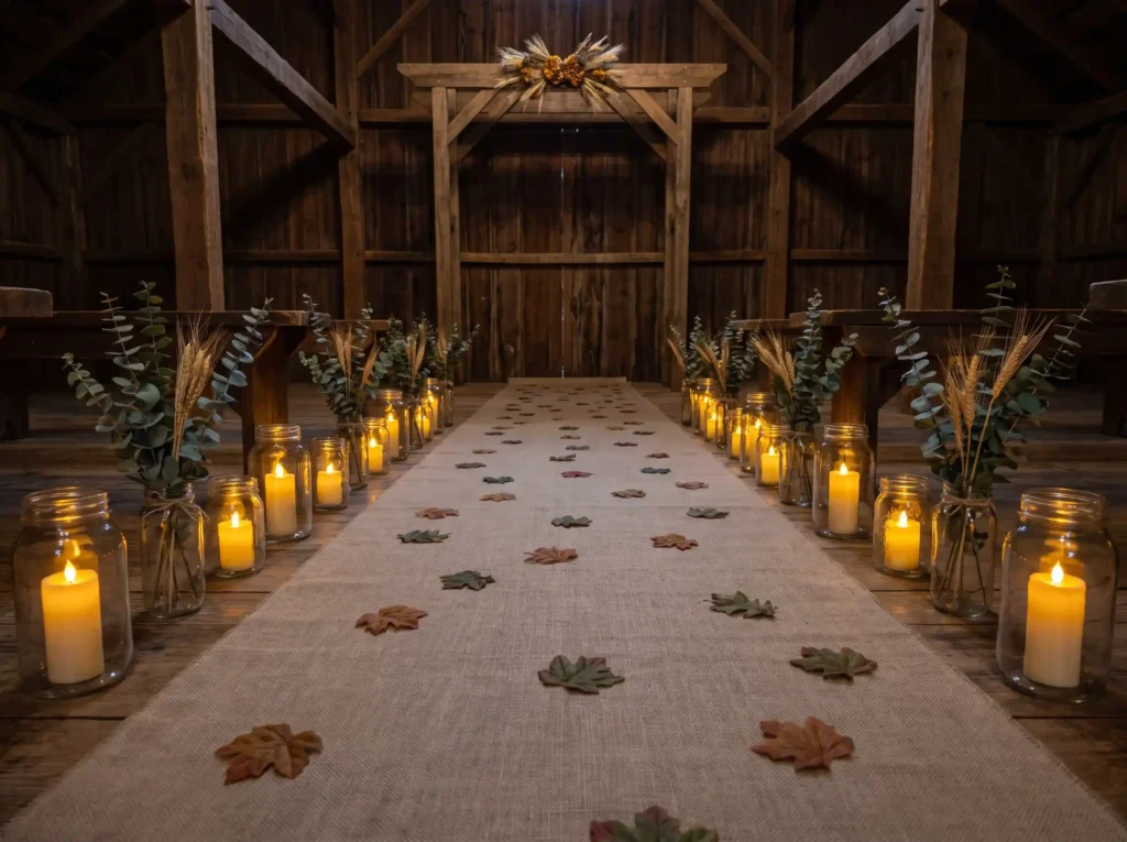 Cinnamon candle wedding aisle de… K