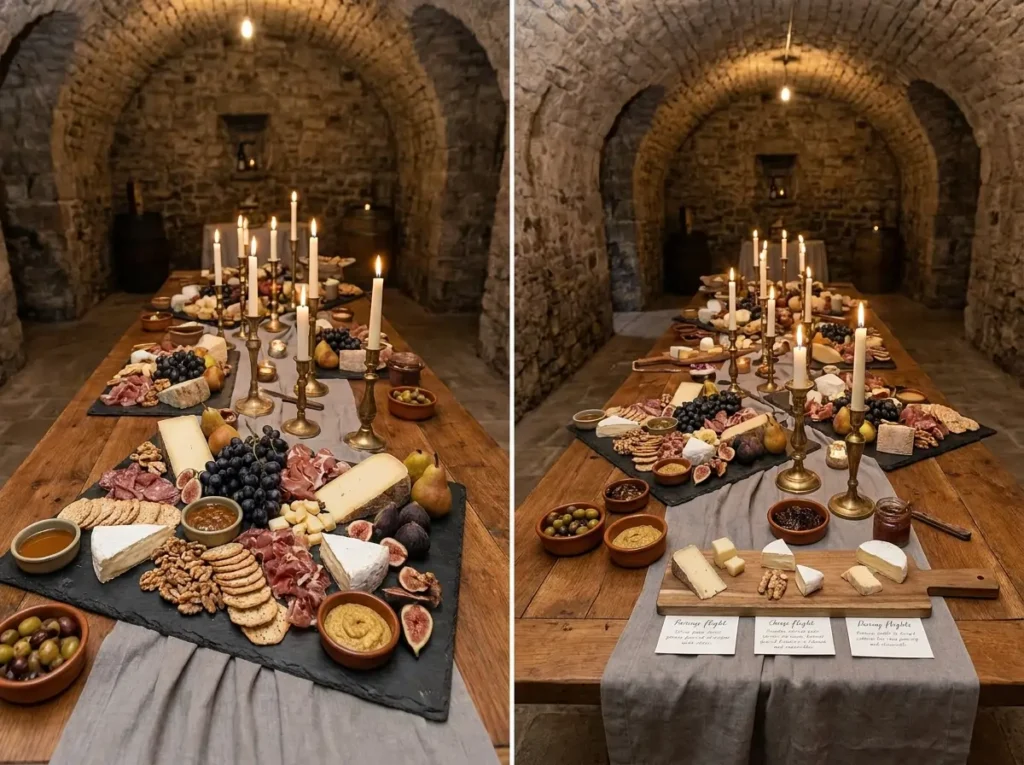 European cheese cellar buffet di…