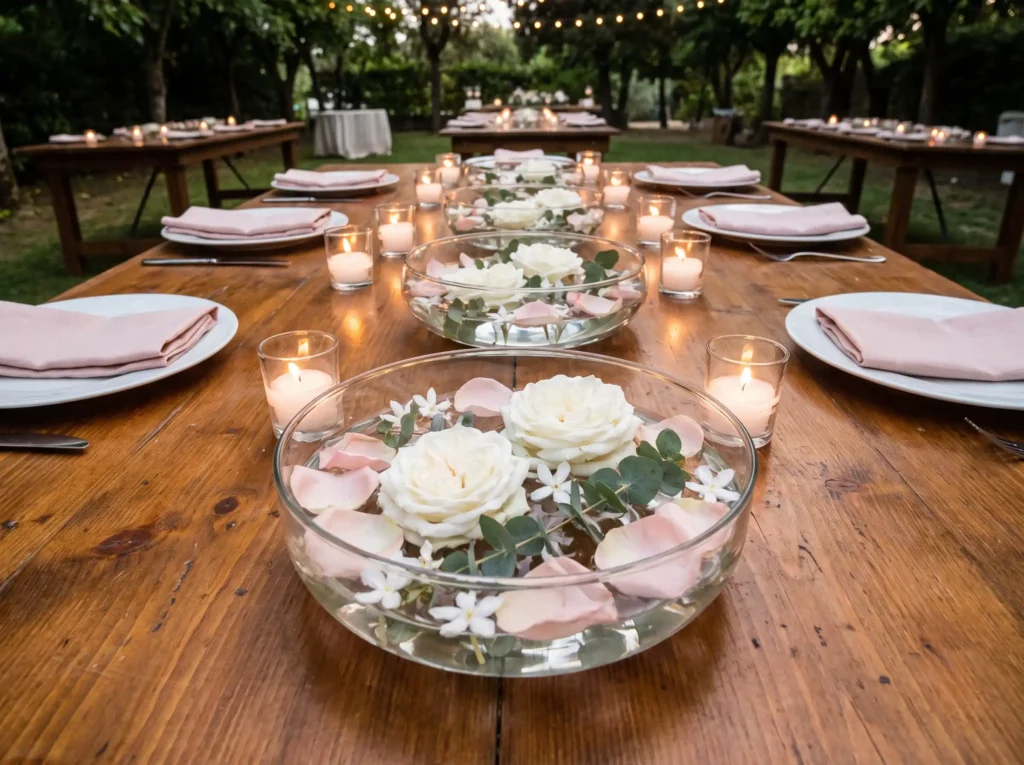 Floating flower bowl centerpiece K