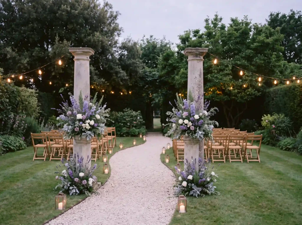 Lavender garden wedding ceremony… K