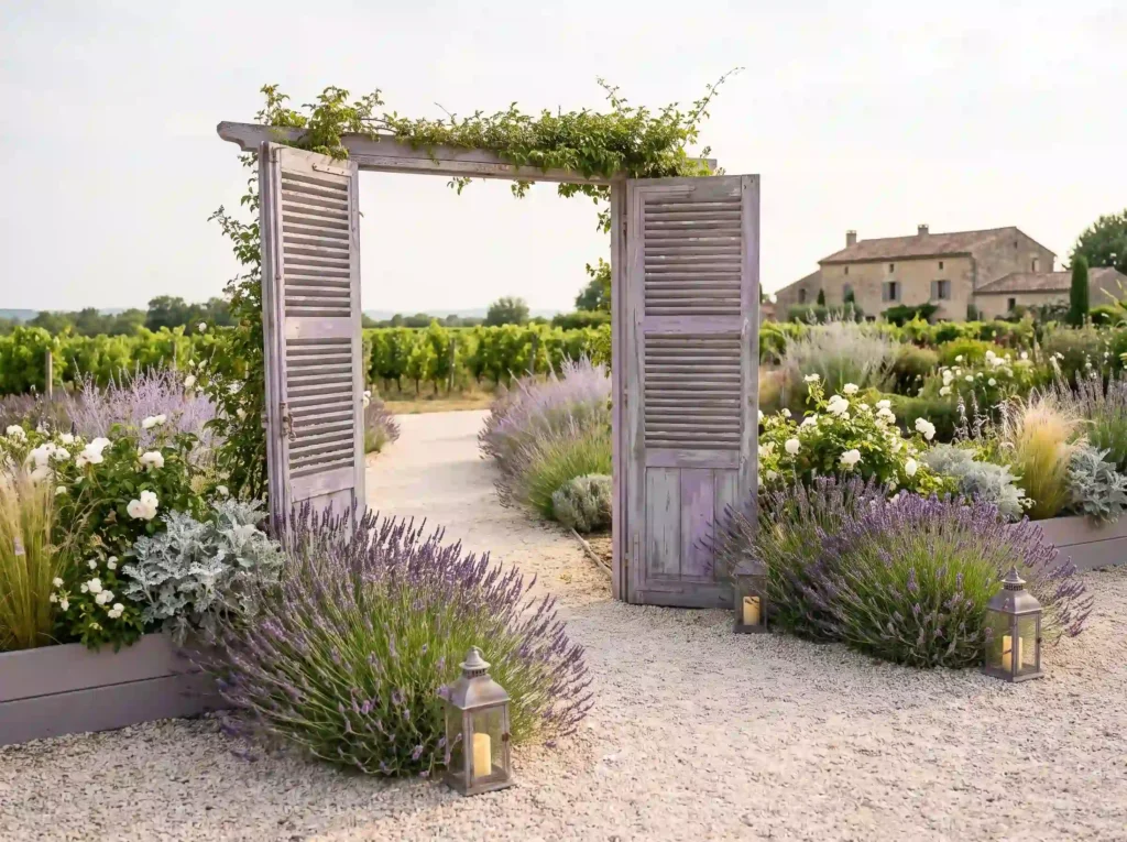 Lavender louver gate entrance K