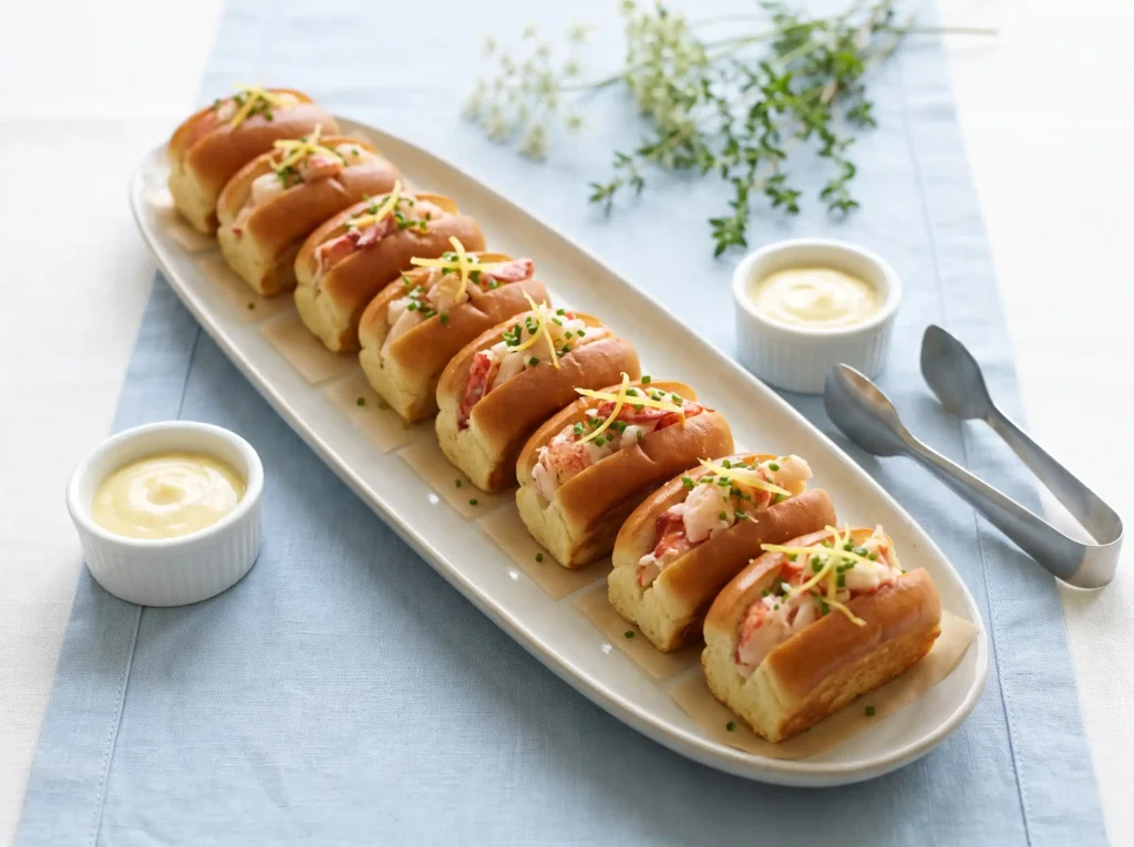 Mini lobster roll bites wedding K