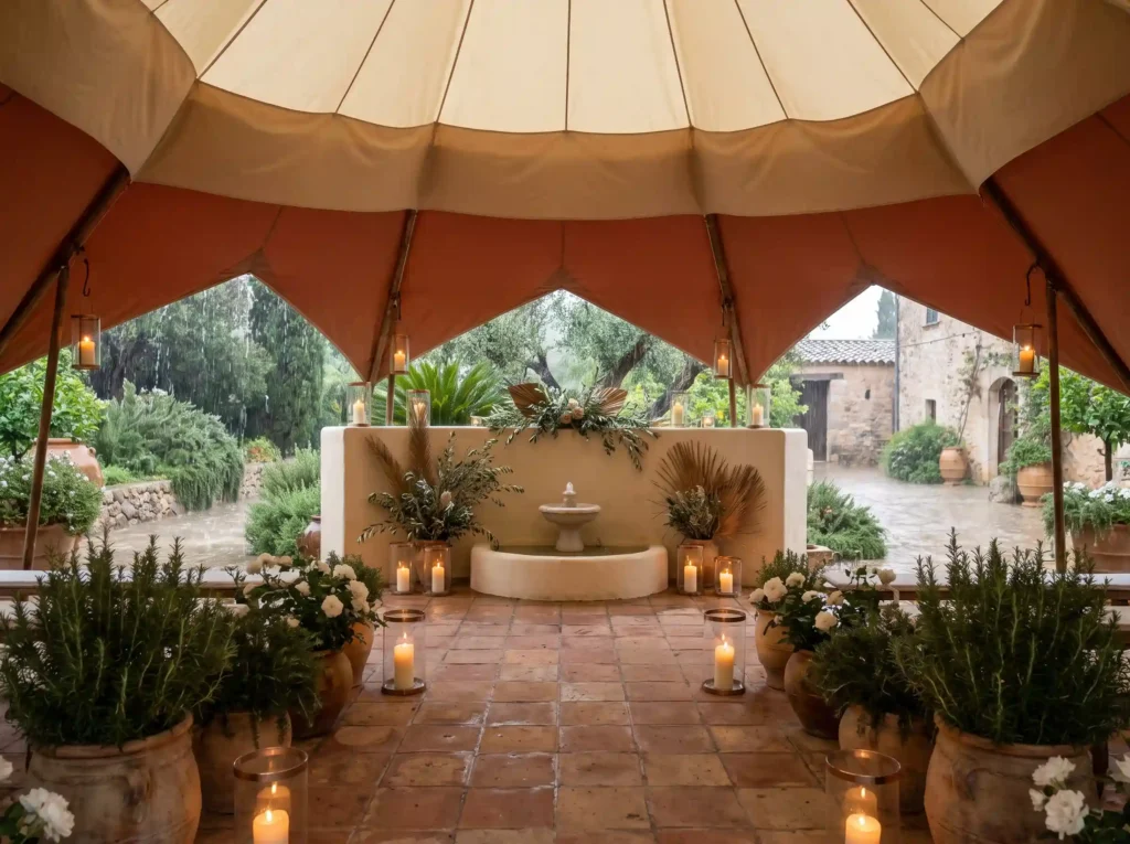 Terracotta hearth wedding tent c… K