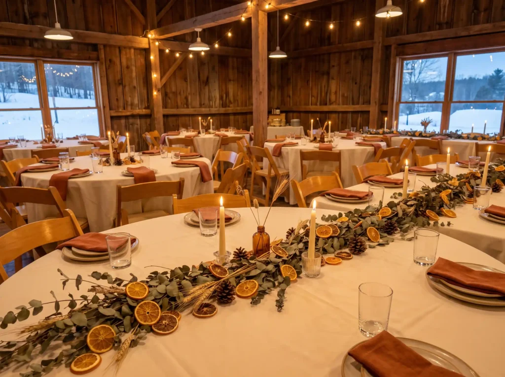 Winter wedding tablescape design K