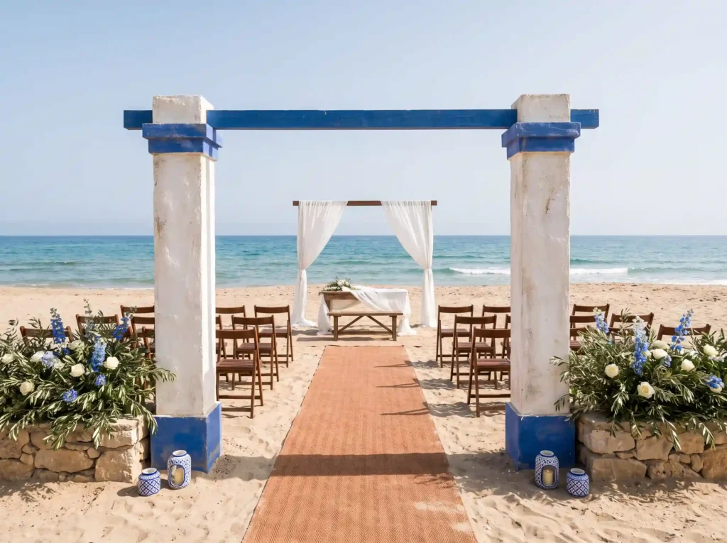 Mediterranean beach wedding cere… K