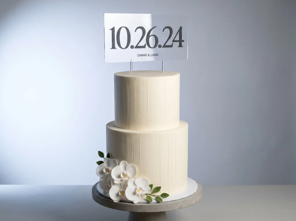 Minimalist floating wedding date… K