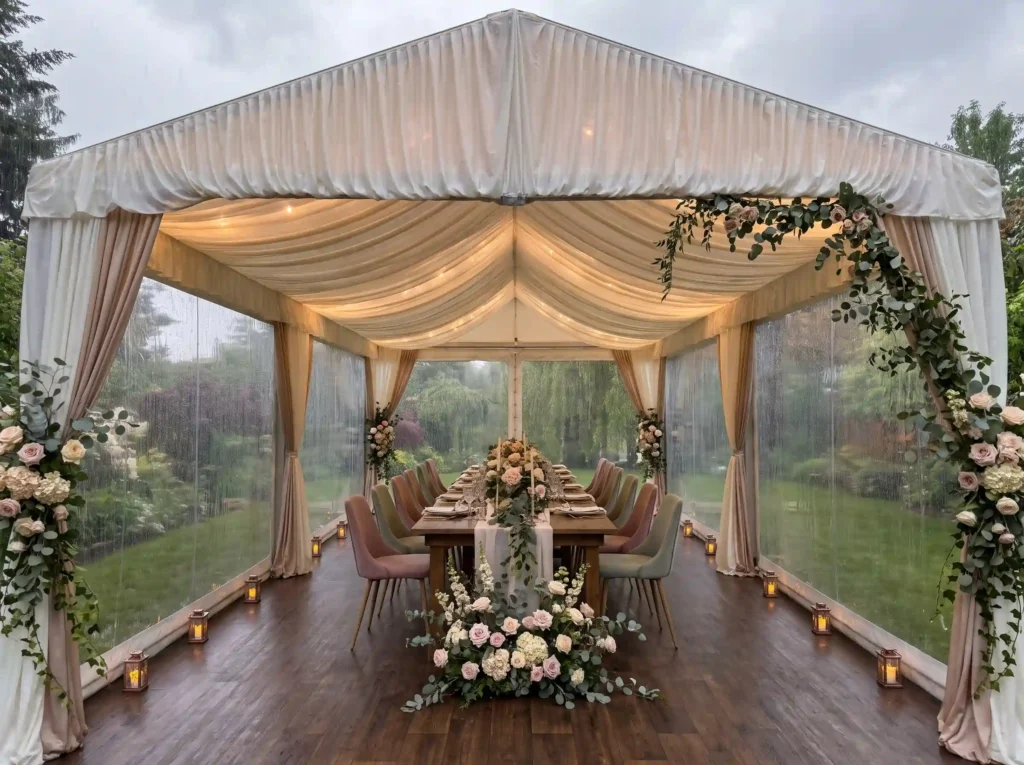Romantic rain pavilion with dini… K