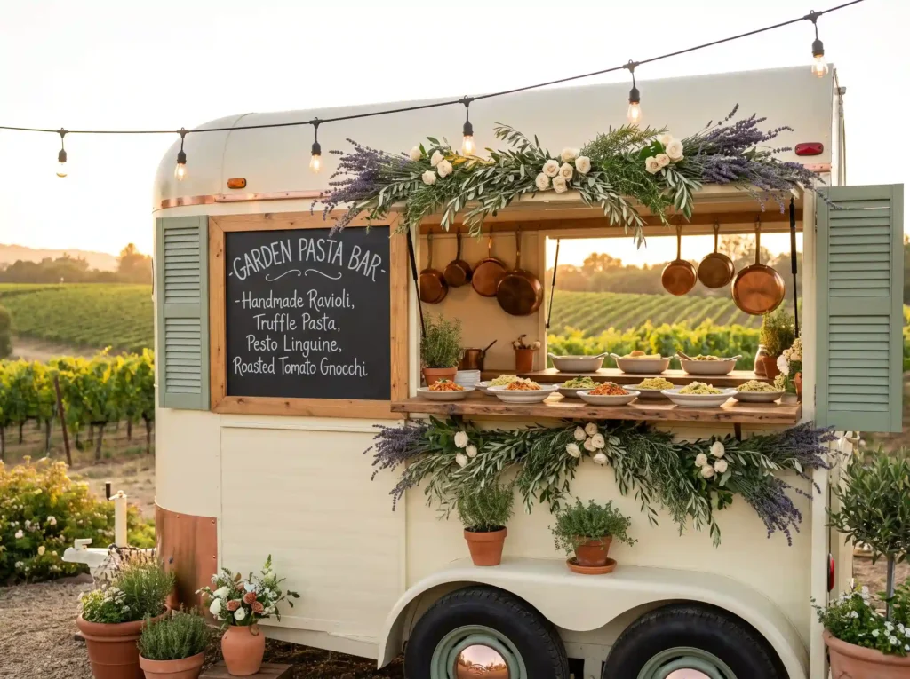 Garden pasta food truck serving K