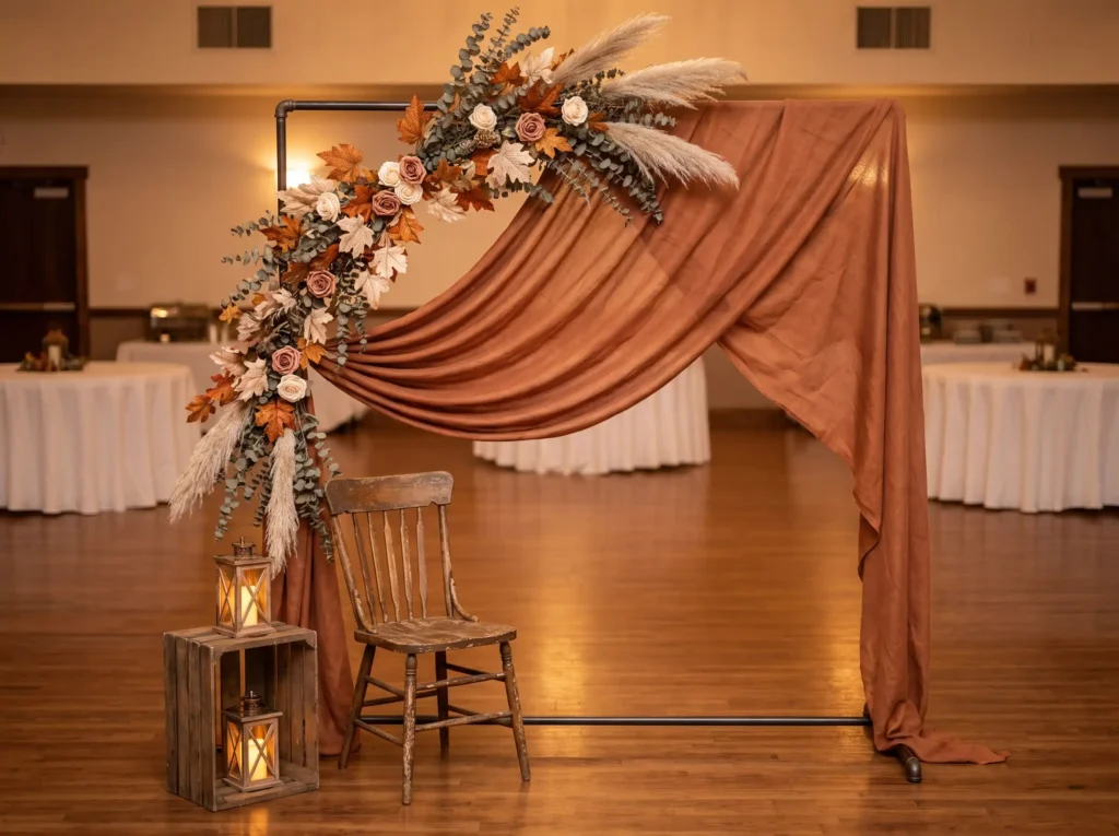 Copper leaf photo corner setup K