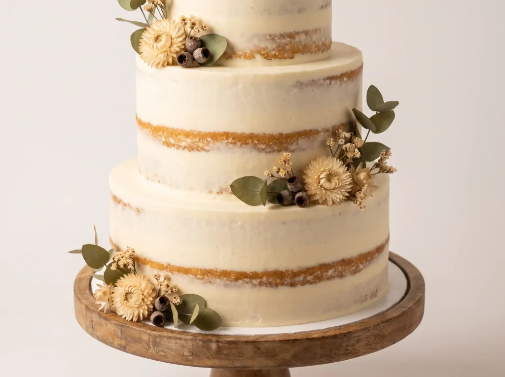 Decorated bohemian wedding cake K