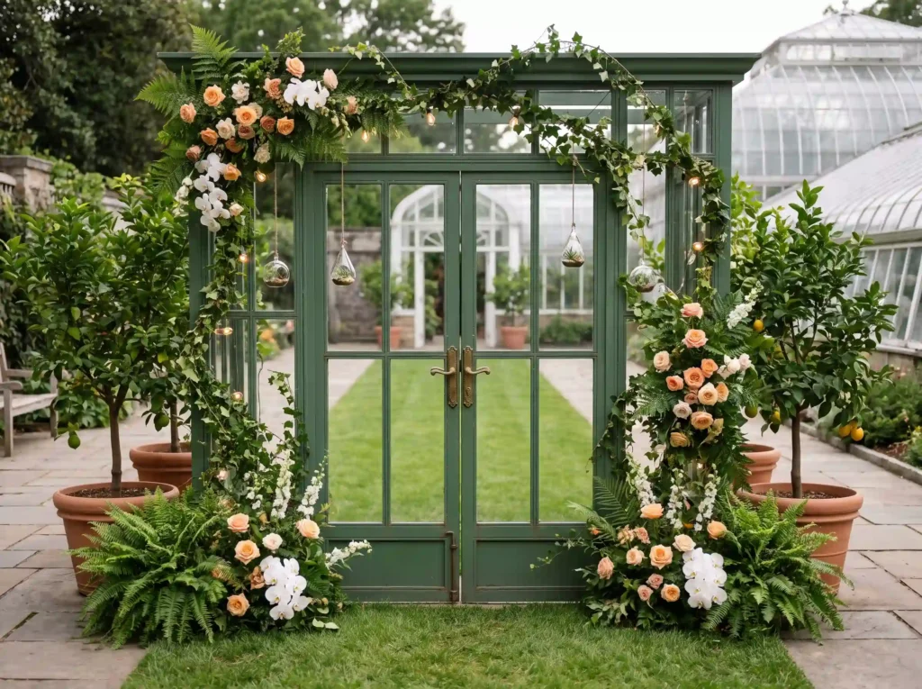 Greenhouse doorway botanical ent… K