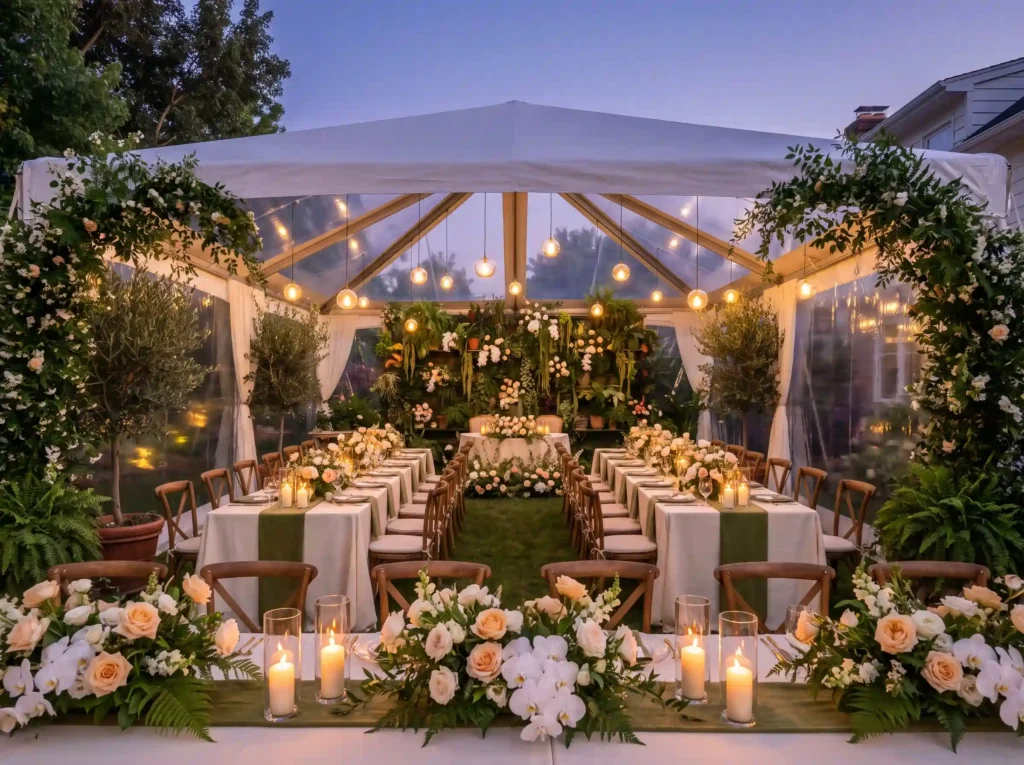 Greenhouse tent wedding receptio… K