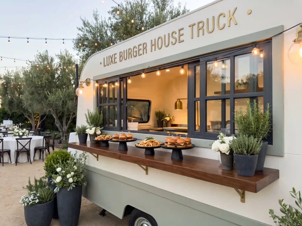 Luxe burger truck serving sliders K