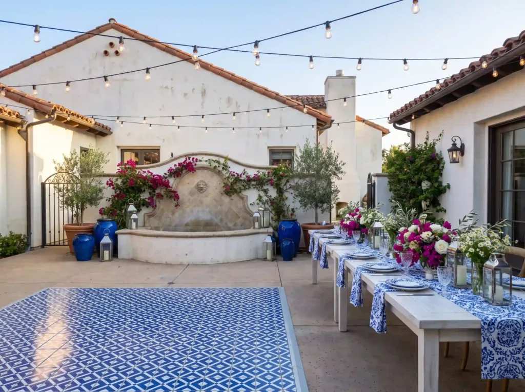 Mediterranean courtyard wedding … K