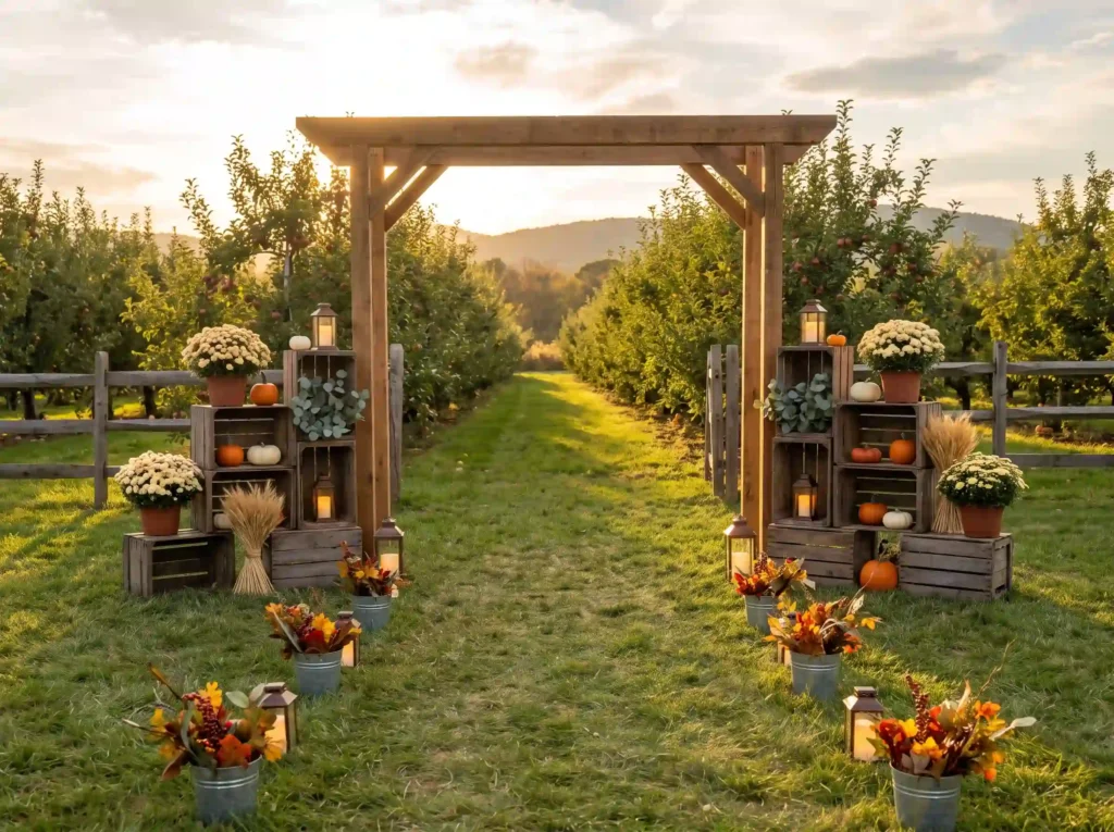 Apple crate ceremony decor K