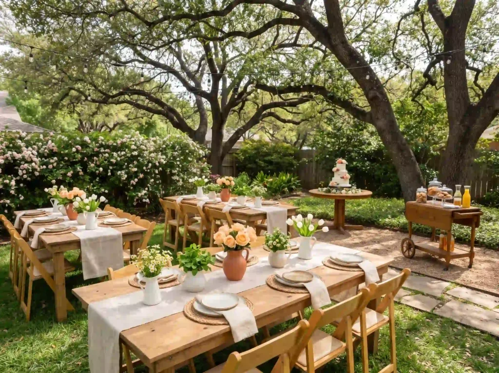 Backyard garden brunch wedding r… K
