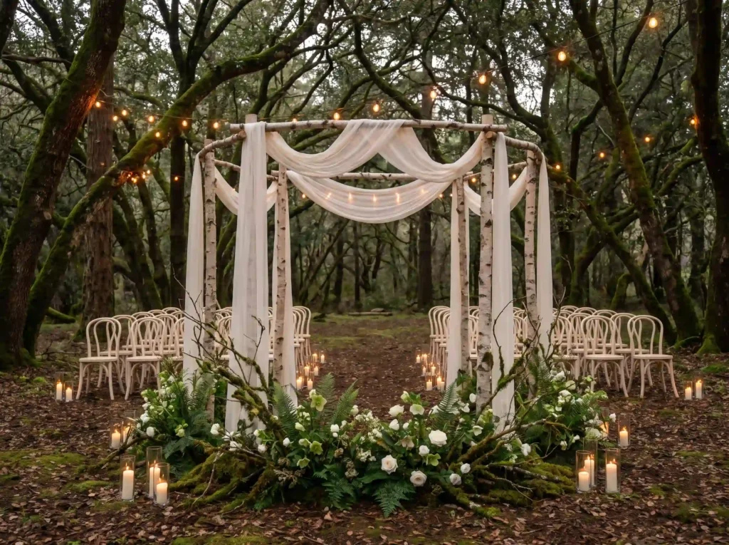 Birch circle woodland wedding ce… K
