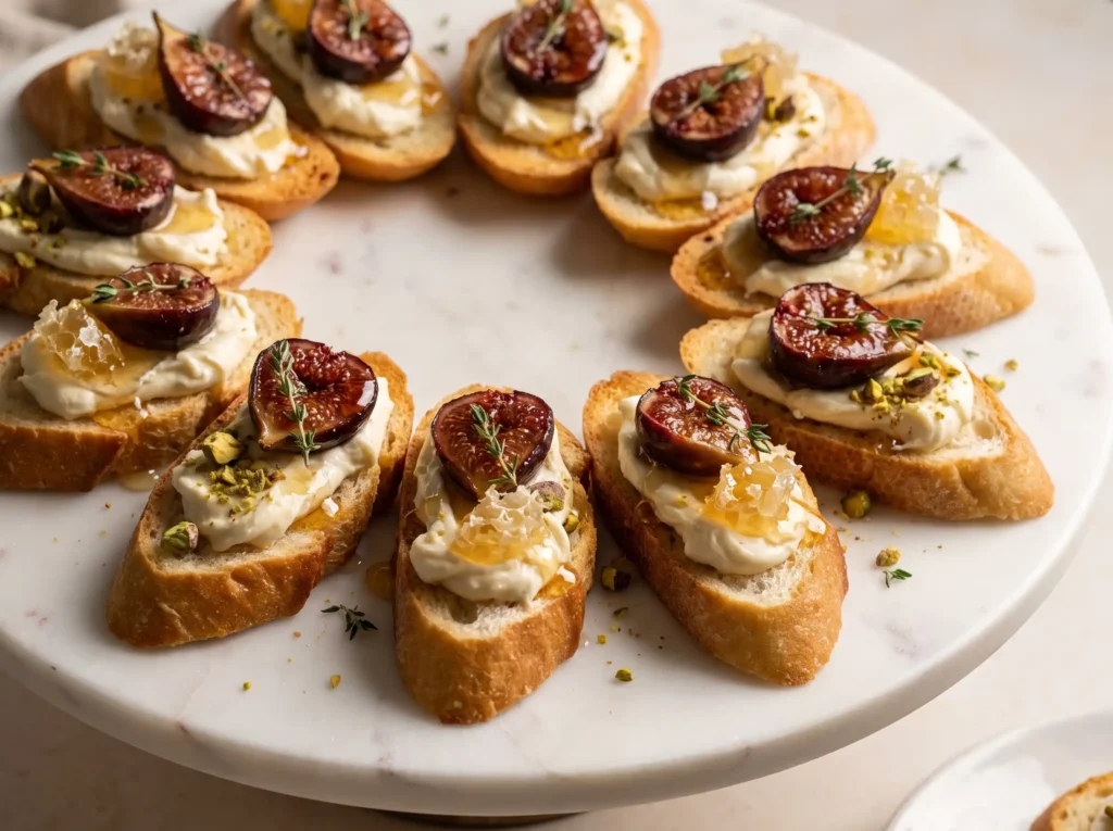Brie and fig crostini K