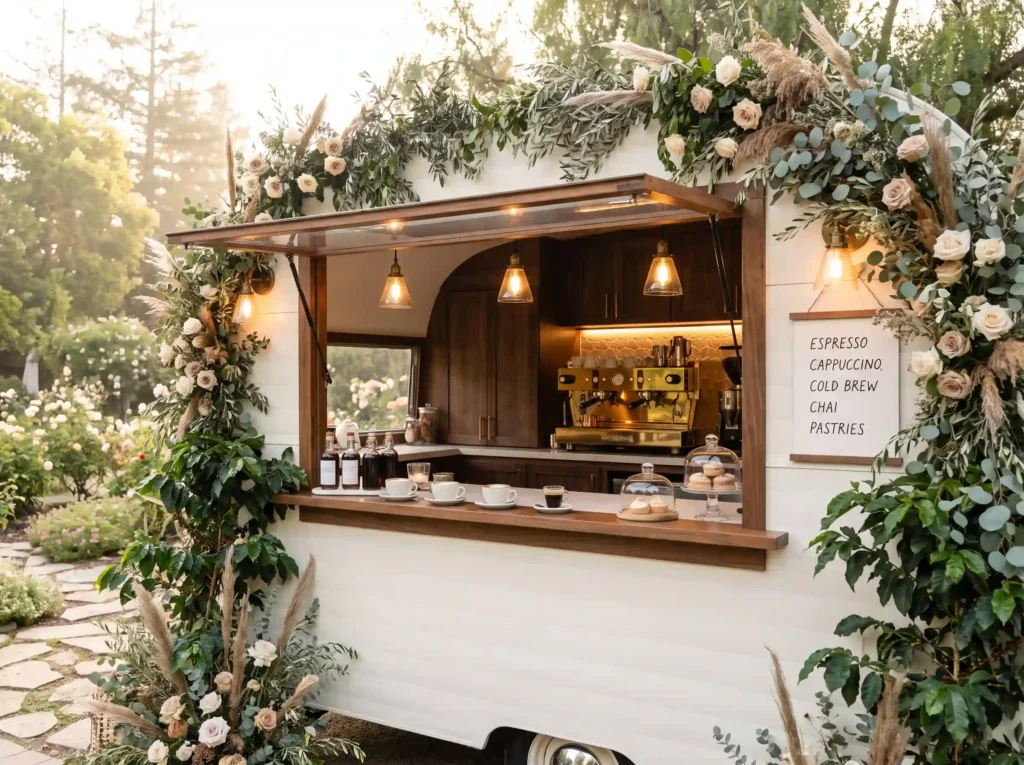 Coffee truck in garden K
