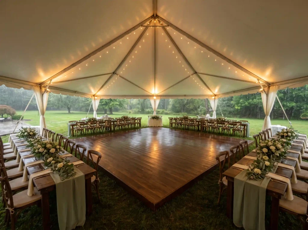 Covered wedding dance floor pavi… K