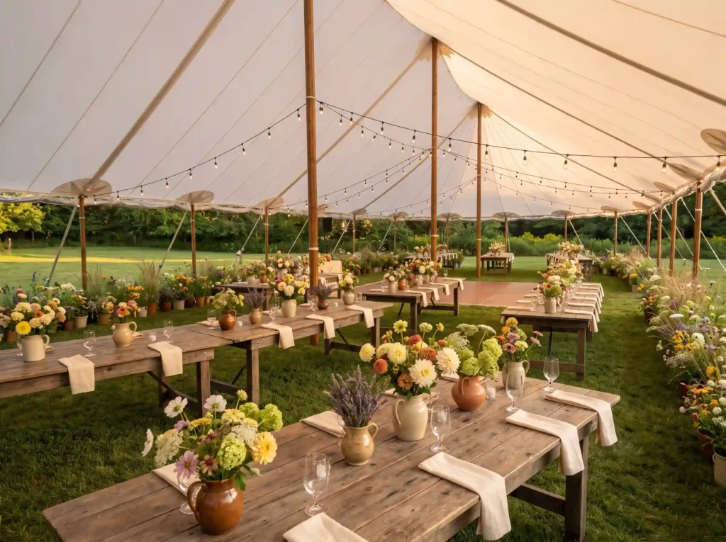 Wildflower harvest tables dinner… K