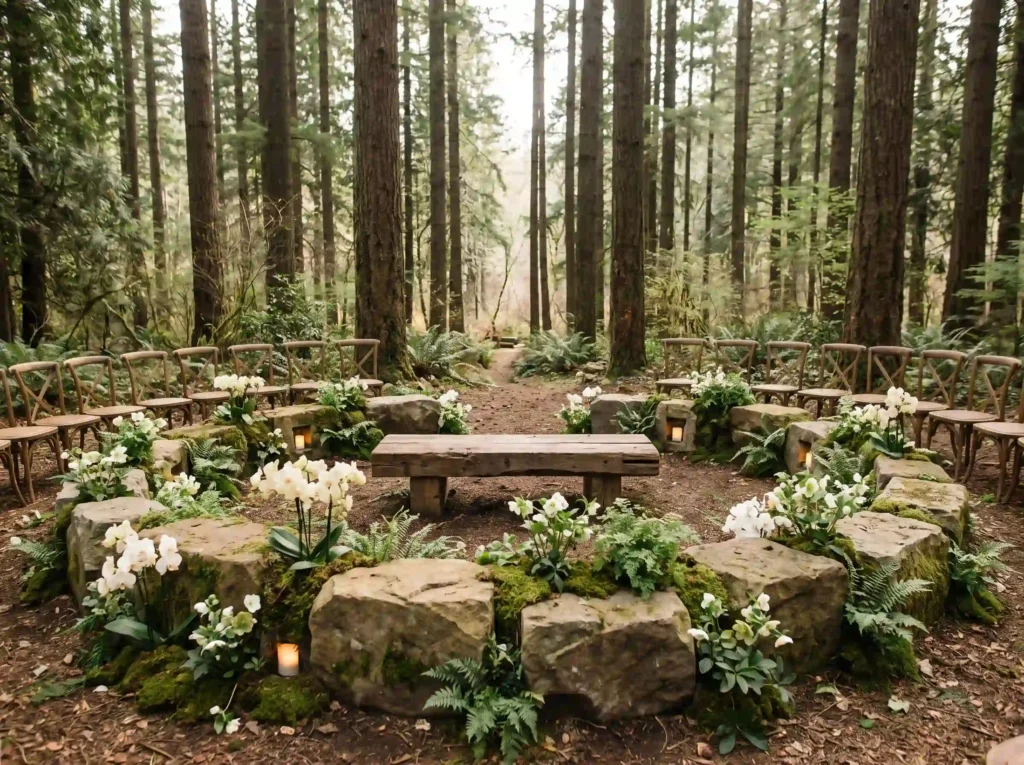 Woodland stone circle wedding ce… K
