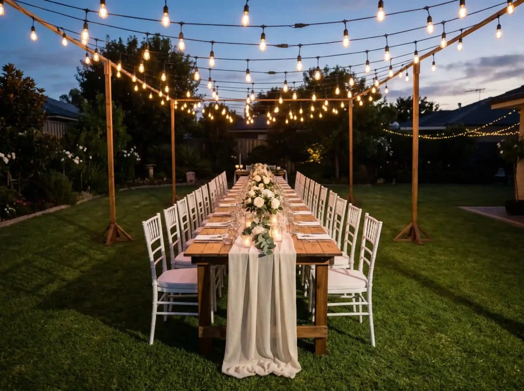 Backyard family table set for K