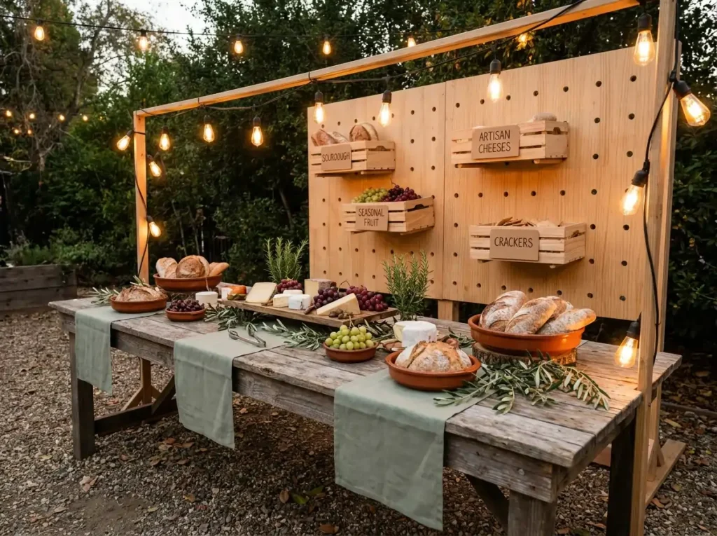 Garden market grazing table