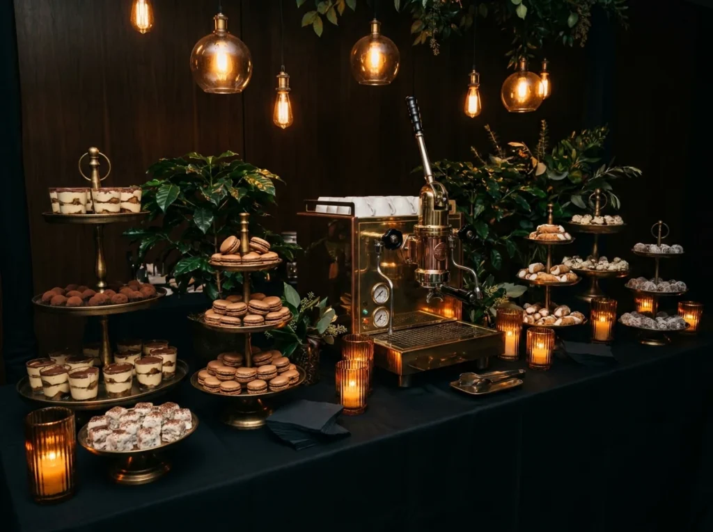 Espresso martini dessert table d…