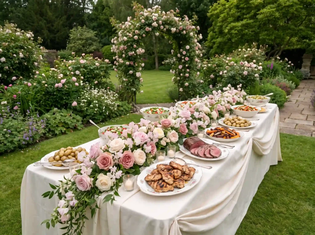 Garden wedding barbecue buffet s… K