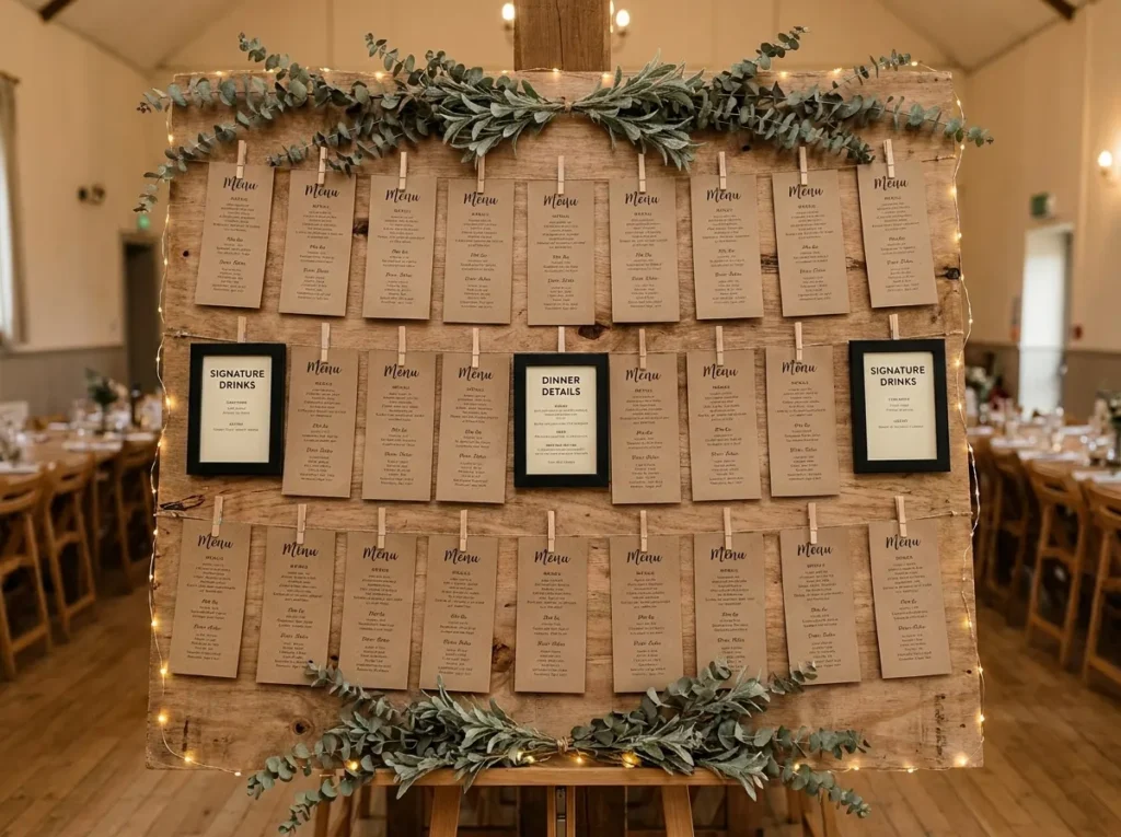 Kraft paper menu display