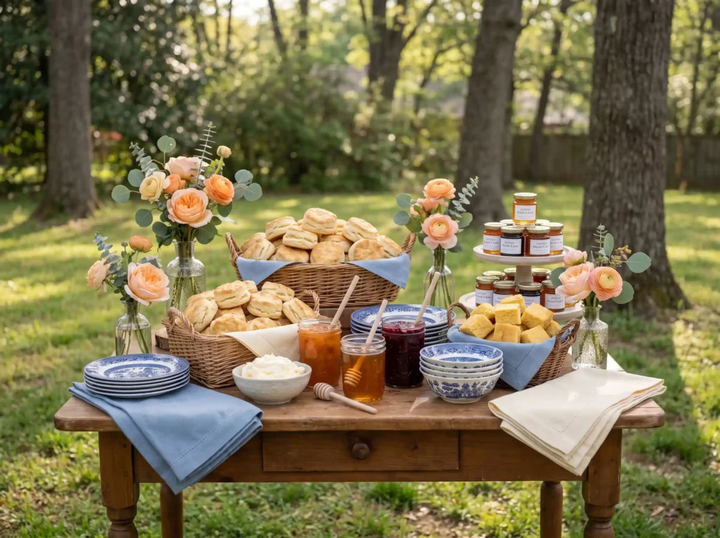 Biscuit and jam bar display K