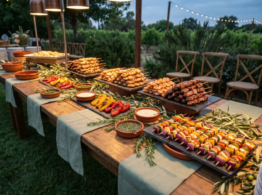 Grilled skewers buffet station K