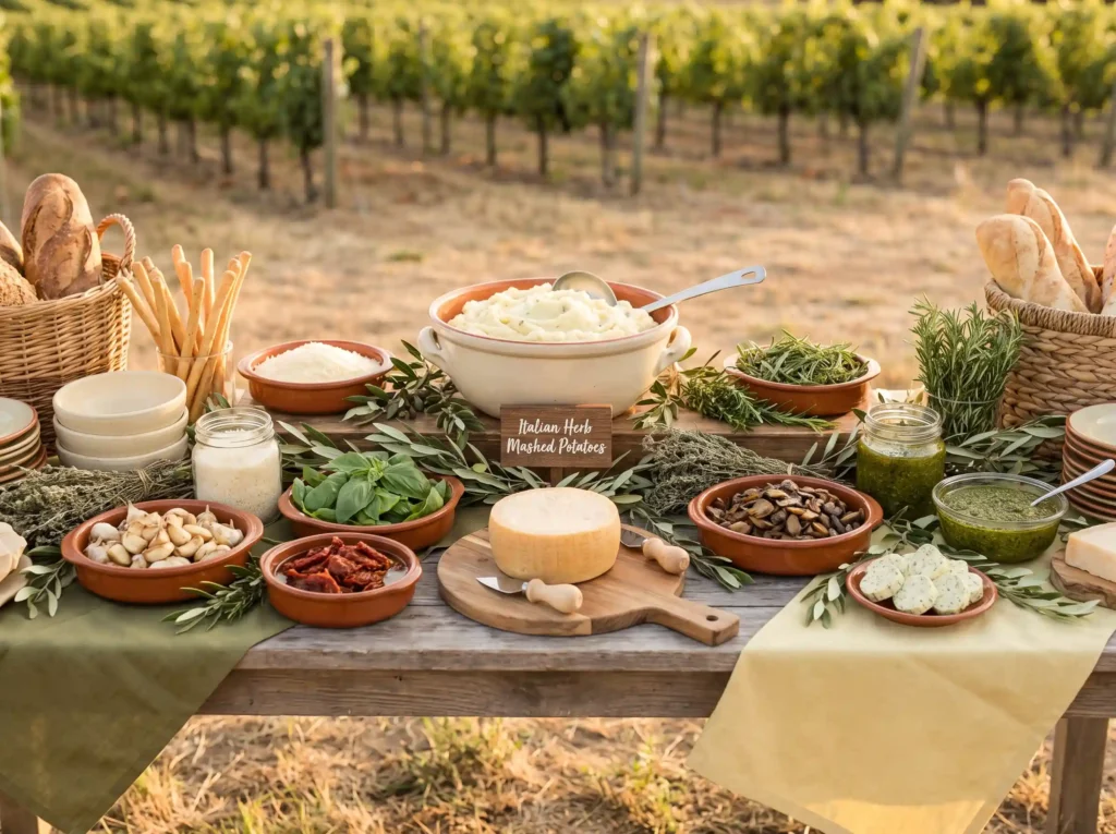 Italian herb mashed potato bar K