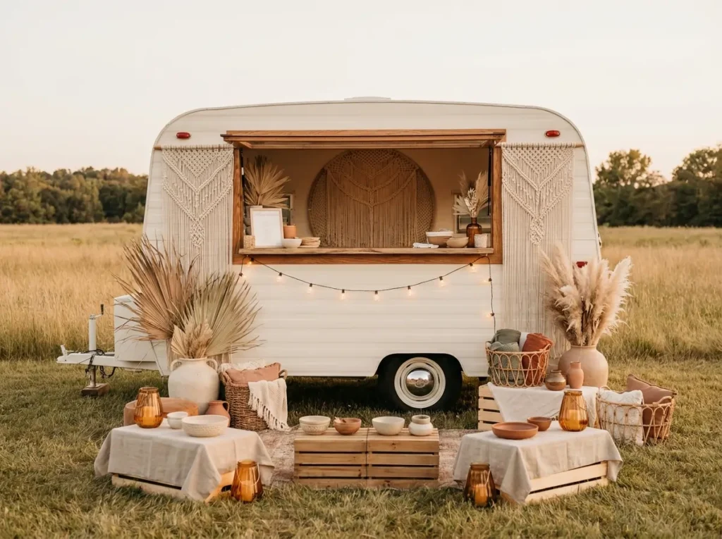 Boho macramé taco truck