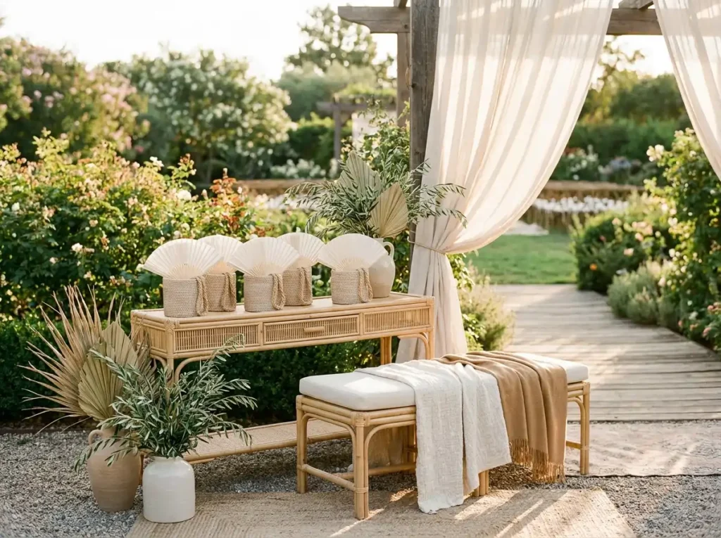 Rattan fan lounge design