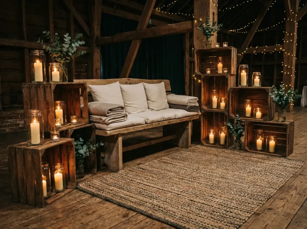 Crates form wedding lounge furni…