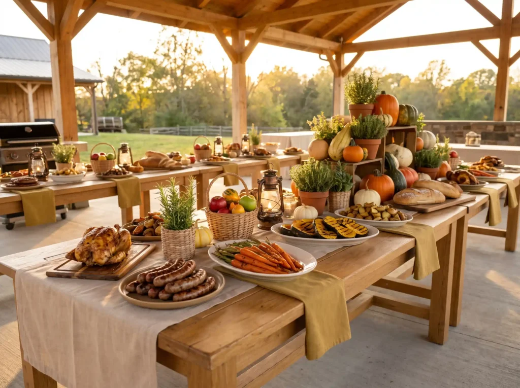 Farmhouse harvest buffet display K