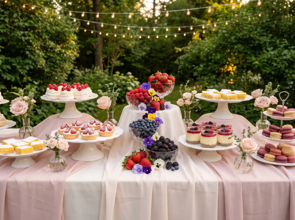 Summer wedding dessert buffet K