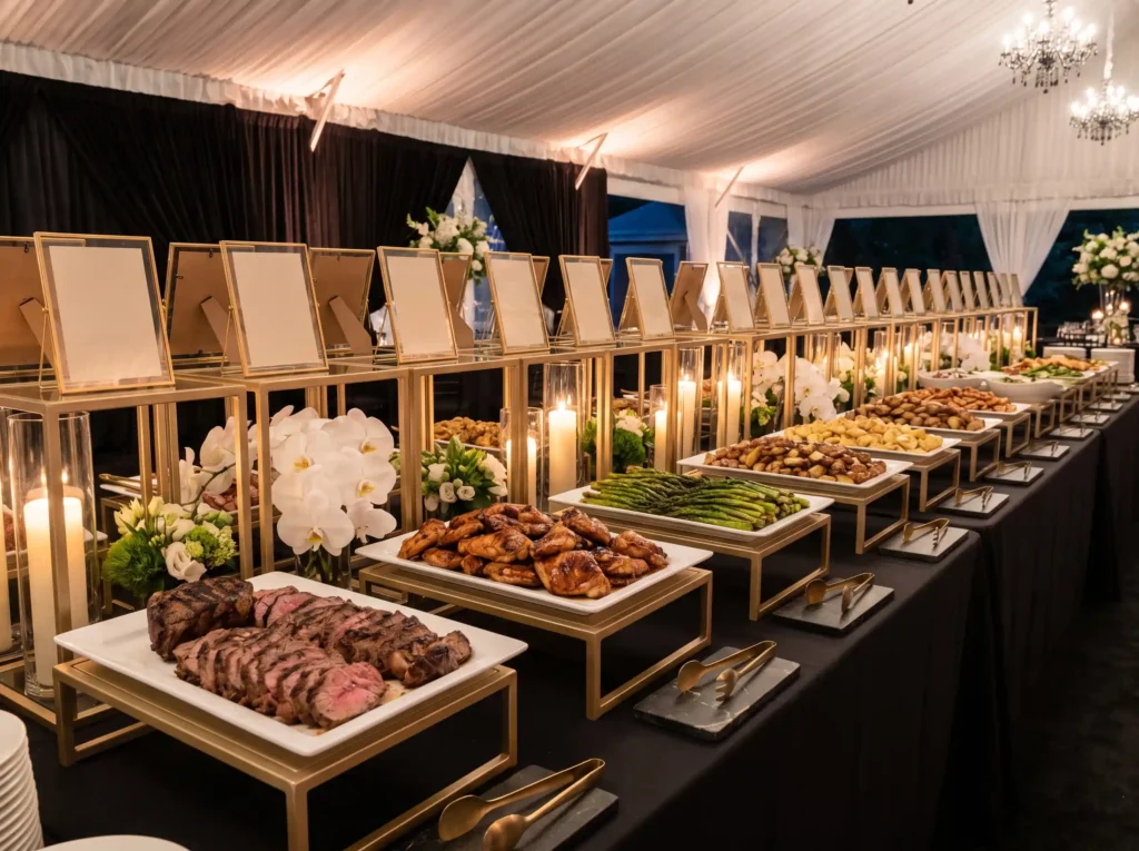 Formal barbecue buffet setup K