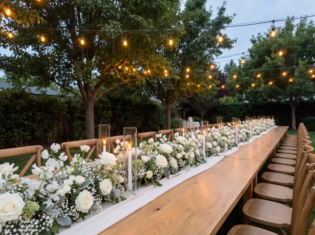 Minimalist floral table runner K