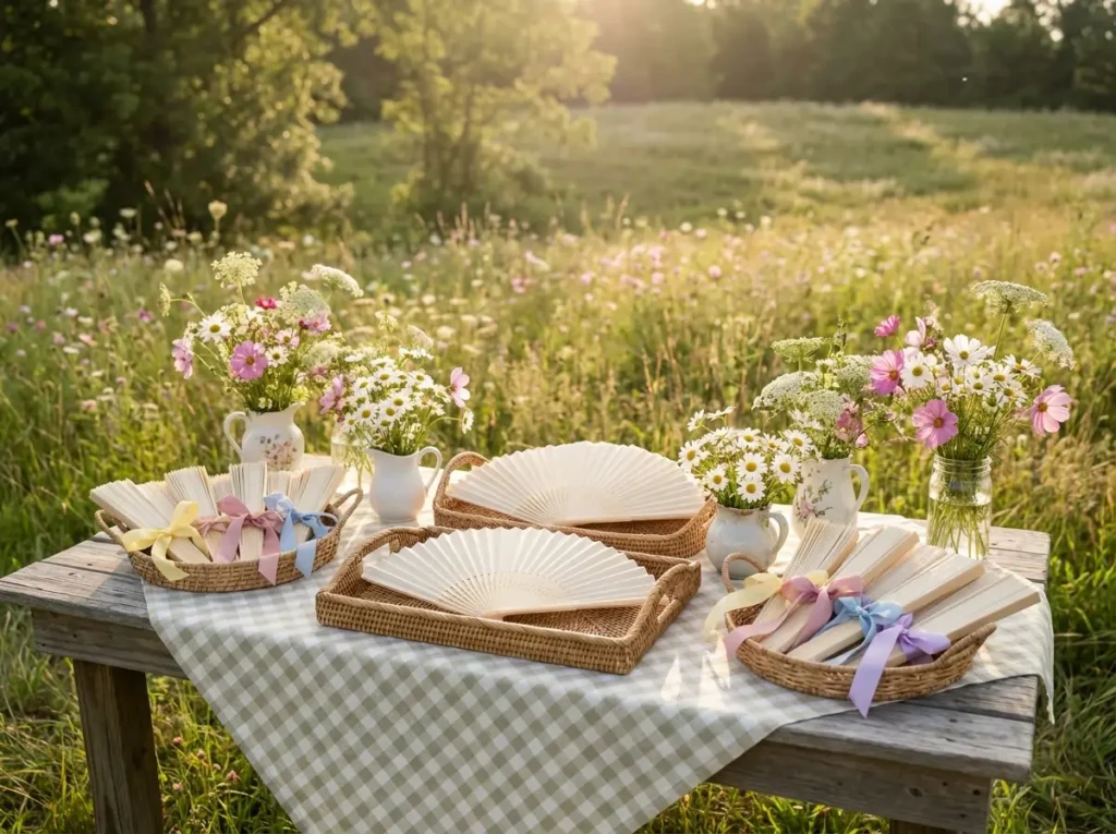 Wildflower picnic fan display
