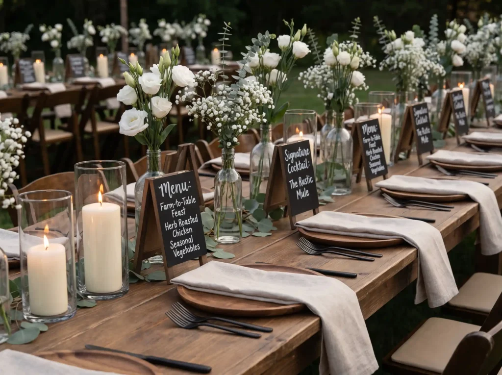 Blackboard menu farm table K