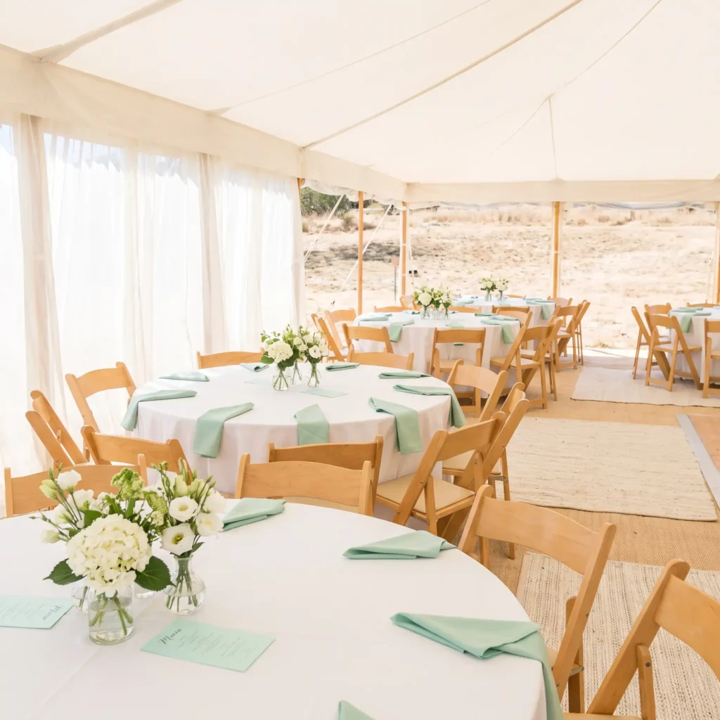 Mint and white summer reception K