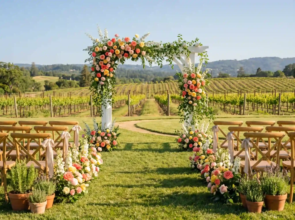 Vineyard garden party wedding ce… K