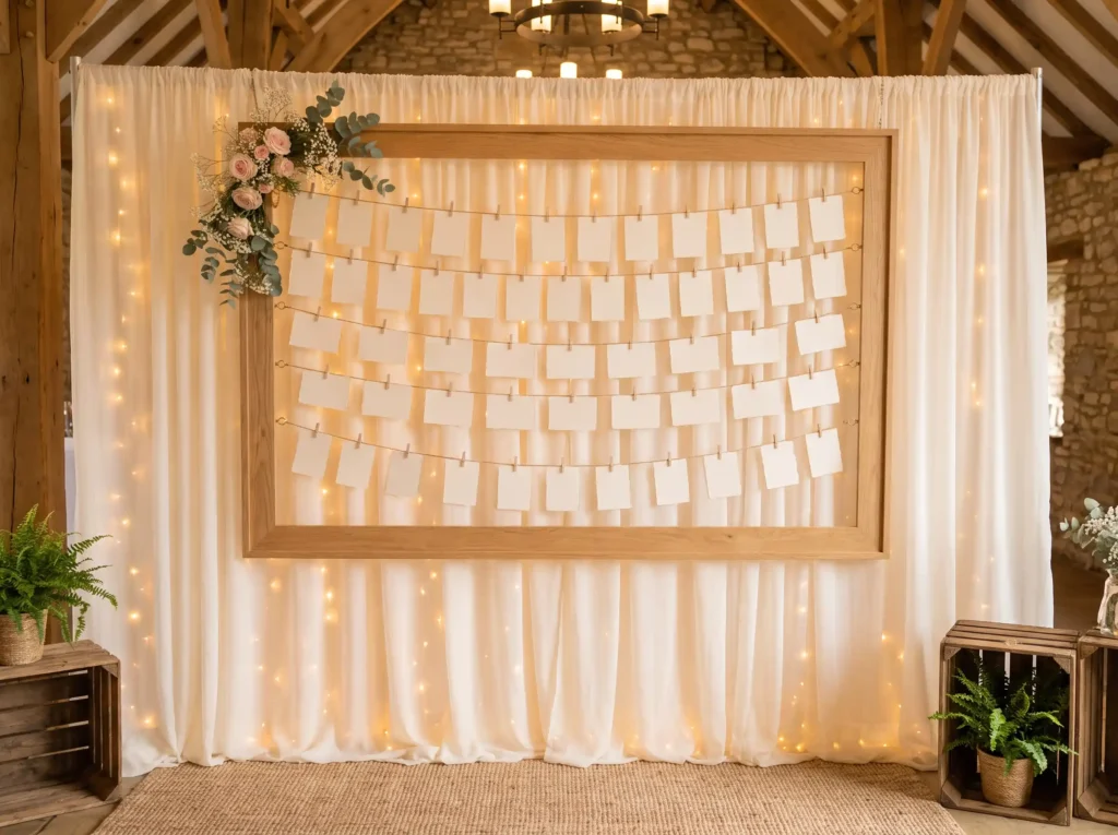 Wedding photo backdrop on wall K