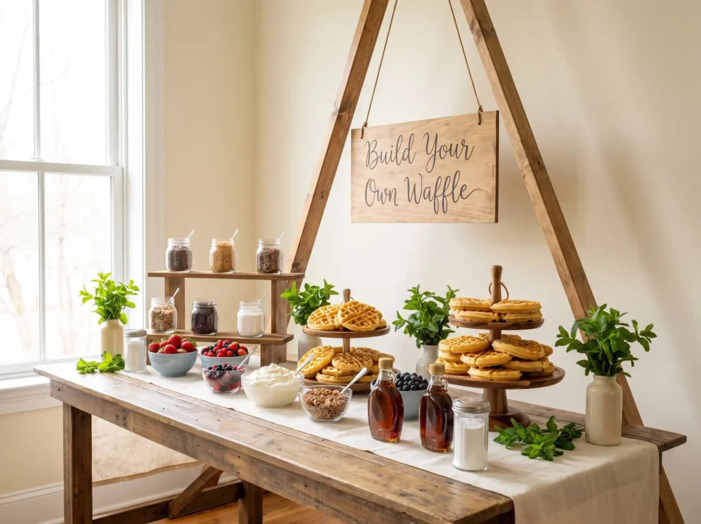 Wedding waffle bar setup K