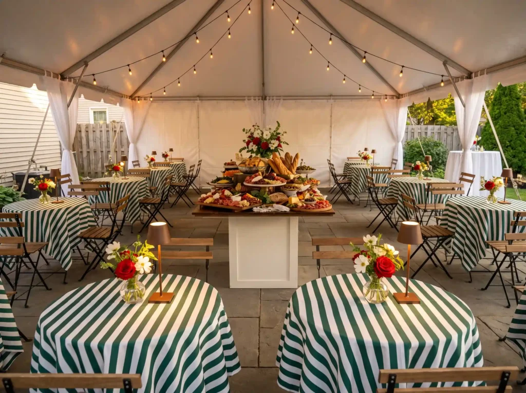 Bistro wedding reception setup K