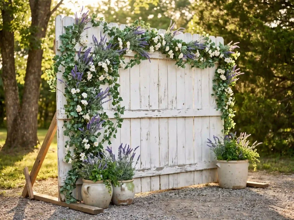 Fence with climbing florals K