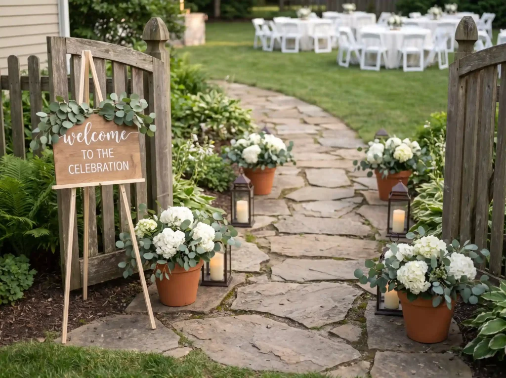 Garden pathway reception entrance K